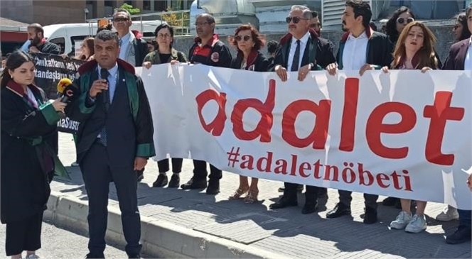 Mersin Barosu Başkanı Gazi Özdemir ve Yönetim Kurulu Üyeleri, Gaziantep Barosu’nun Ev Sahipliğinde Düzenlenen Adalet Nöbetine Katıldı