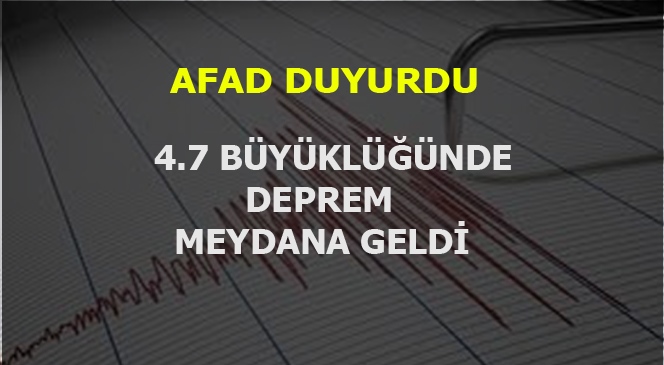 Akdeniz Açıklarında 4.7 Büyüklüğünde Deprem!