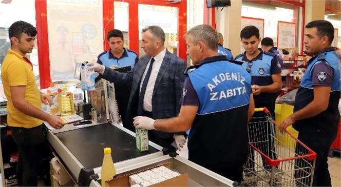 Akdeniz Belediyesi Zabıta Müdürlüğü Ekipleri Zincir Marketleri Denetledi