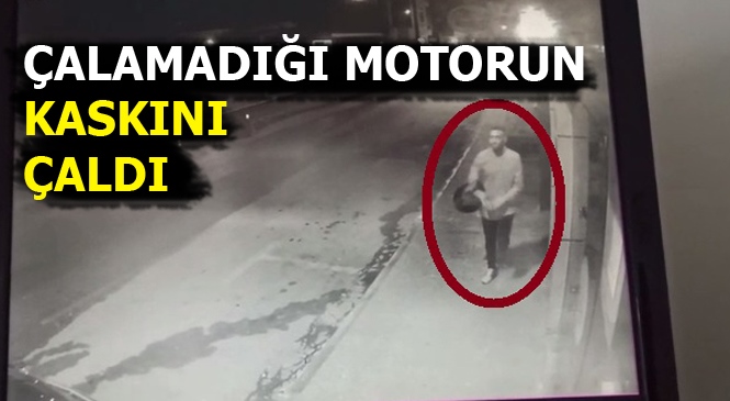 Mersin'de Kask Hırsızlığı Güvenlik Kamerasına Yansıdı