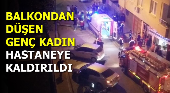 Mersin'de Bir Kişi Balkondan Düşerek Hastaneye Kaldırıldı