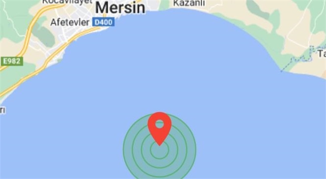 Mersin'de 2.2 Şiddetinde Deprem