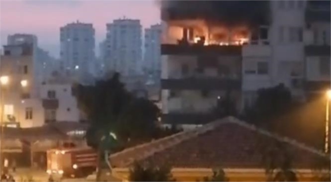 Mersin Yenişehir'de Binada Çıkan Yangın Korkuttu