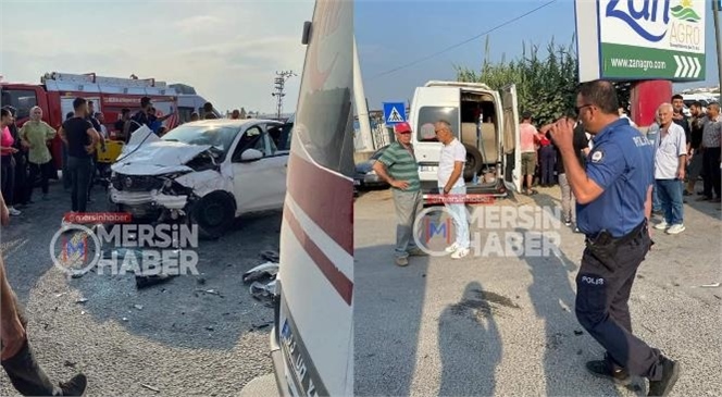 Adana - Mersin D400 Karayolu Adanalıoğlu Kavşağında İşçi Servisi ve Otomobilin Çarpışması Sonucu Kaza:15 Yaralı