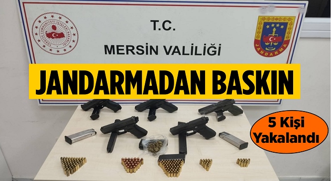 Mersin İl Jandarma Komutanlığı Ekipleri’nce Yapılan Operasyonlarda 5 Silah Kaçakçısı Yakalandı