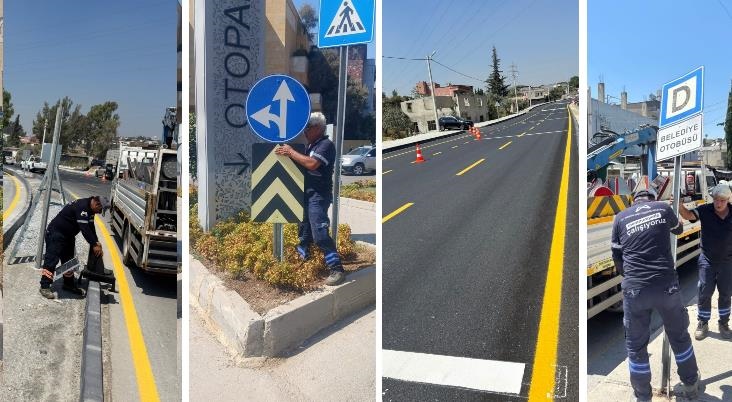 Mersin Tarsus’ta Levha Yenileme ve Yol Çizgi Çalışması