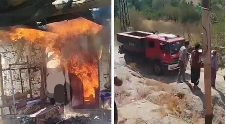 Mersin Silifke'de Ev Yangını Paniğe Neden Oldu