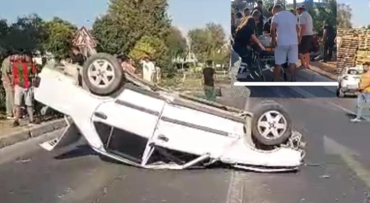 Mersin Tarsus'ta Otoyolda Araç Takla Attı: Sürücüsü Yaralandı