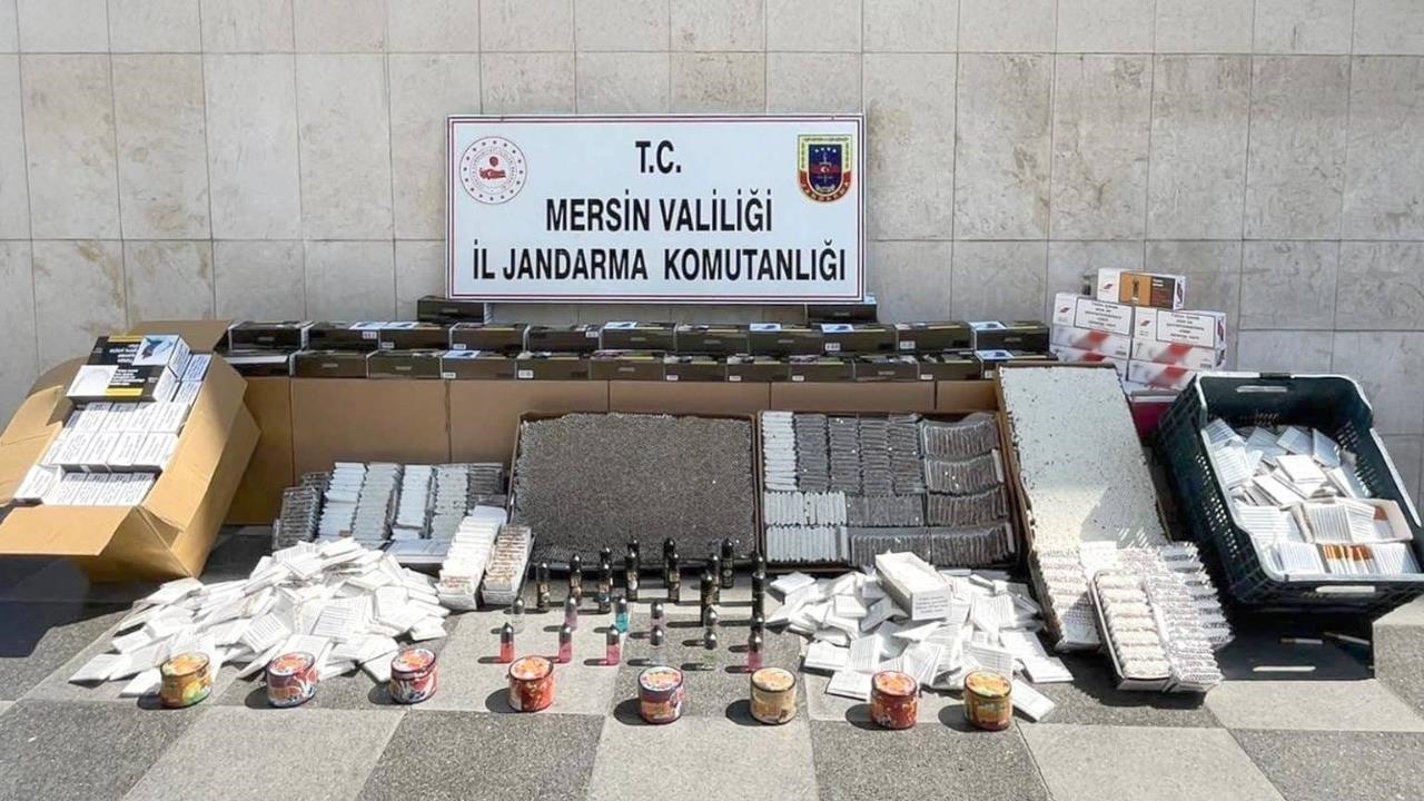 Mersin'de "Jandarmadan Kaçak Makaron Operasyonu"
