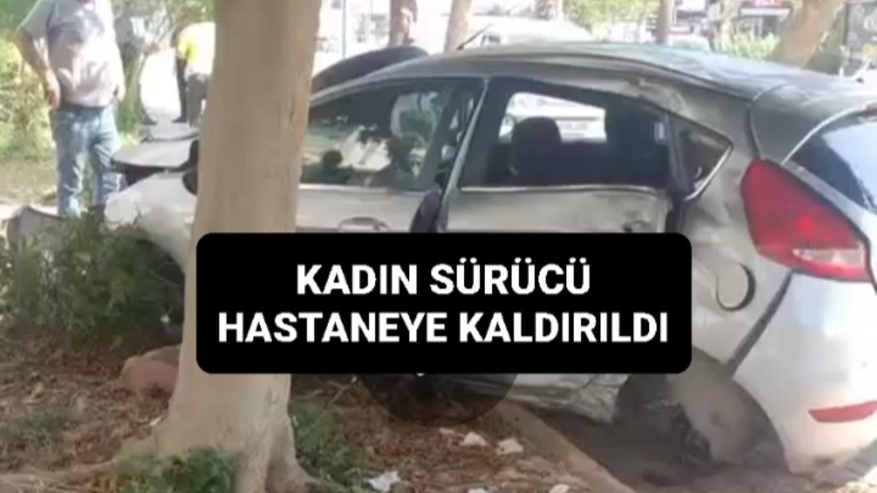 Mersin’de Konteynere Çarpan Kadın Sürücü Hastaneye Kaldırıldı