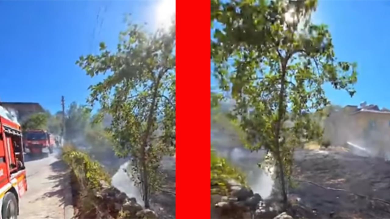 Gülnar Hacıpınar’da Elektrik Telleri Yangın Çıkardı