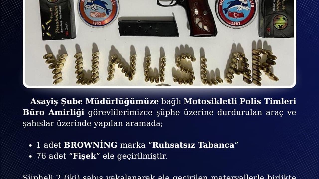 Bingöl'de Ruhsatsız Tabanca Ele Geçirildi