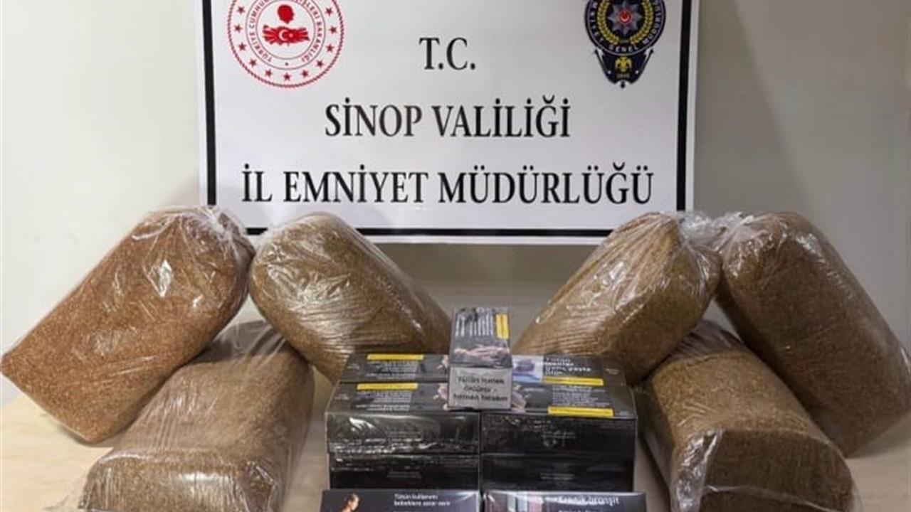 Sinop'ta Tütün Operasyonu: 30 Kilo Tütün ve 3 Bin Makaron Ele Geçirildi