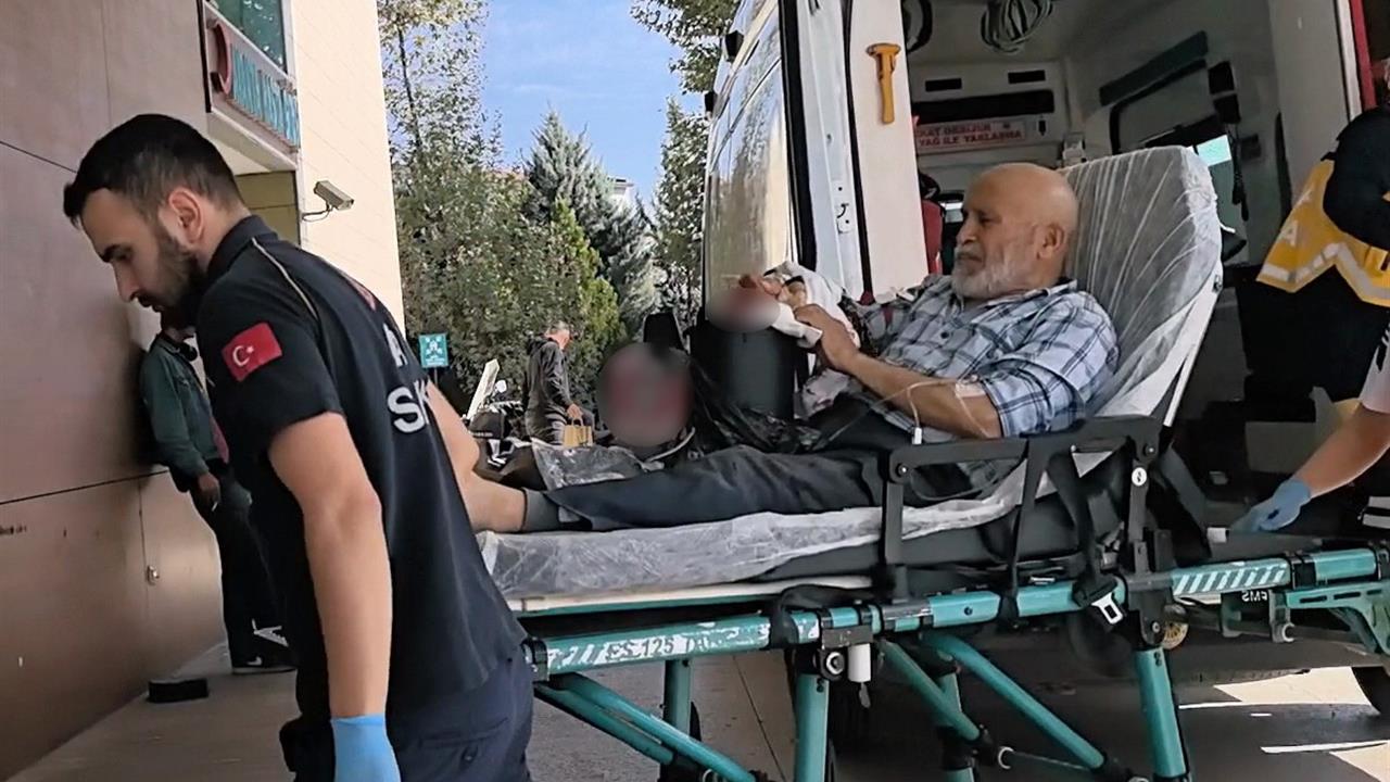 İnegöl'de Spiralle Yaralanan Adam Hastaneye Kaldırıldı