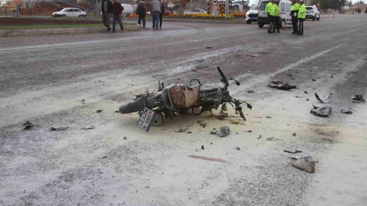 Konya'da Motosiklet Kazası: 2 Yaralı