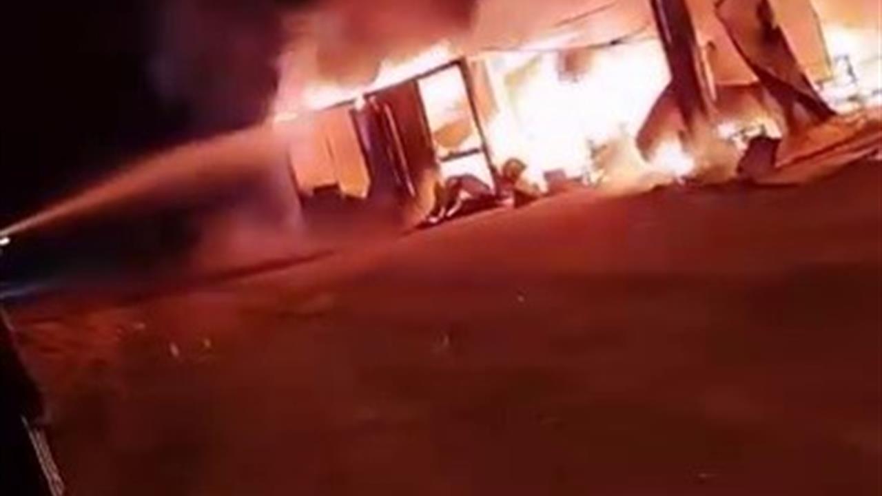 Erzurum'da Şantiye Alanında Yangın Paniği