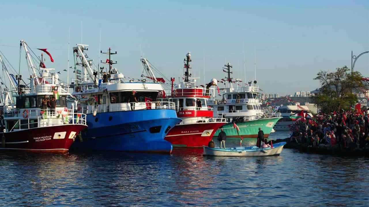 Samsun'da Filistin'e Destek Korteji Düzenlendi