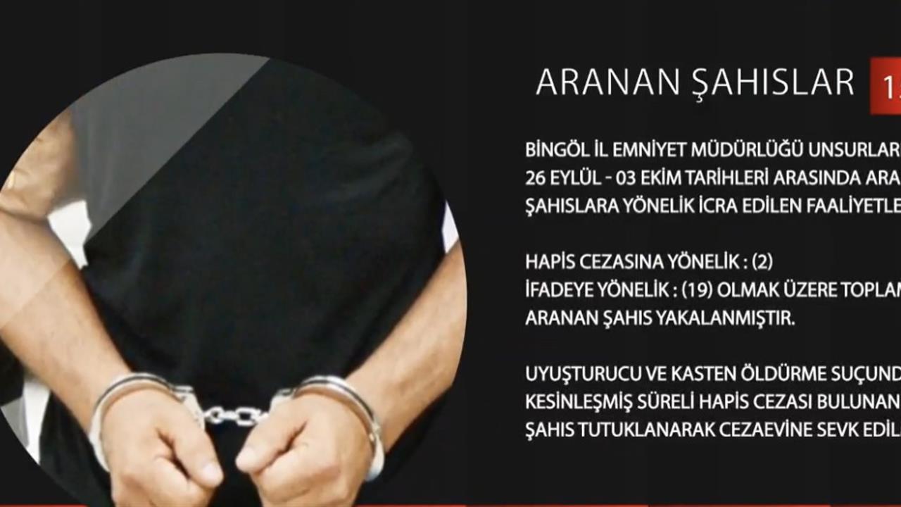 Bingöl'de 35 Şüpheli Gözaltına Alındı