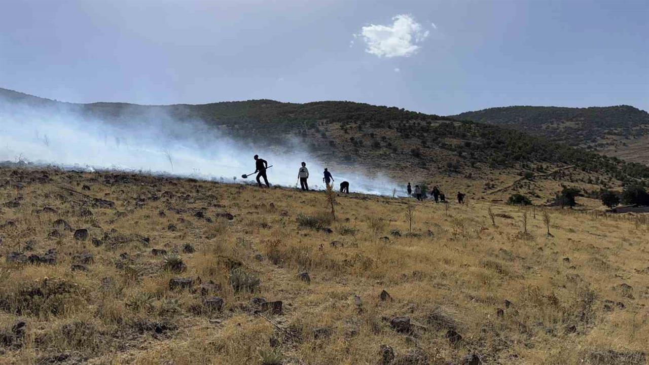 Karapınar'da Ot Yangını: Ormana Sıçramadan Söndürüldü