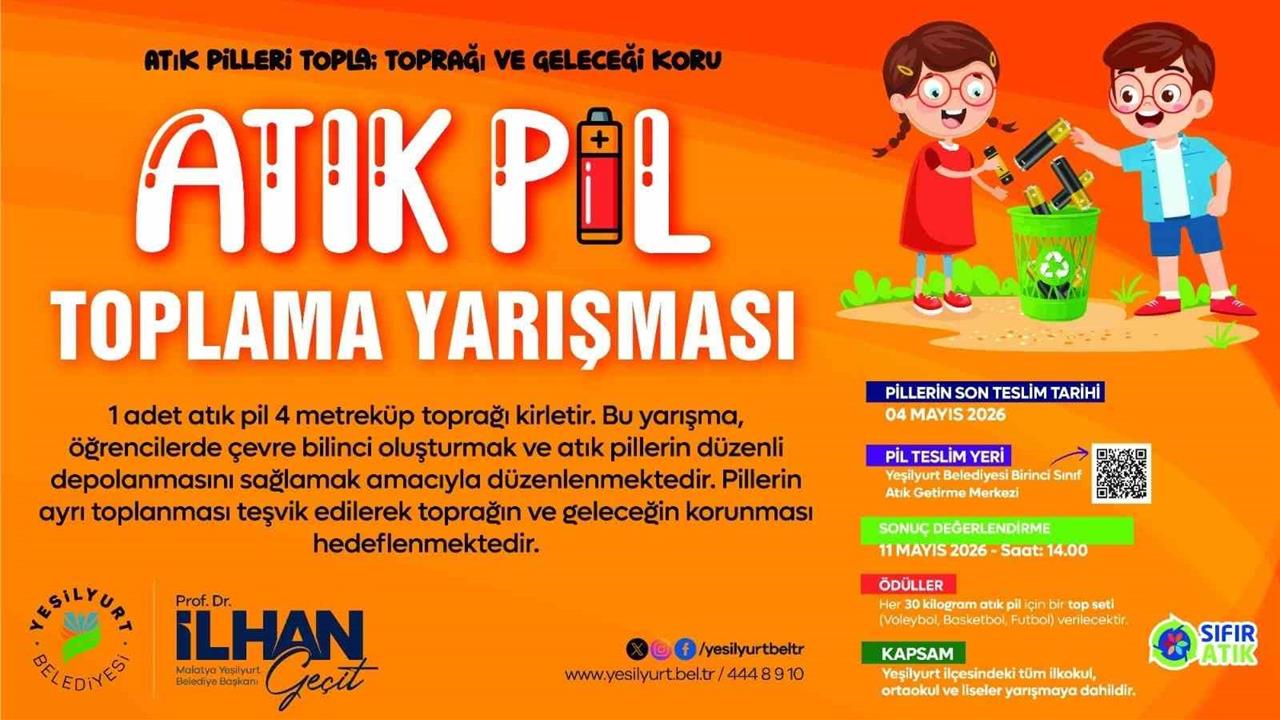 Yeşilyurt'ta Çocuklar Geri Dönüşüm İçin Yarışıyor