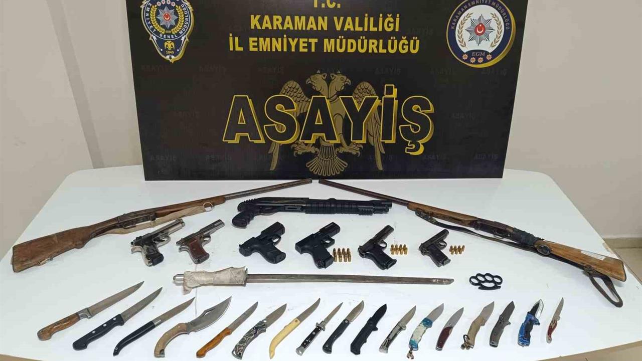 Karaman'da Asayiş Uygulamalarında 4 Tutuklama Yapıldı