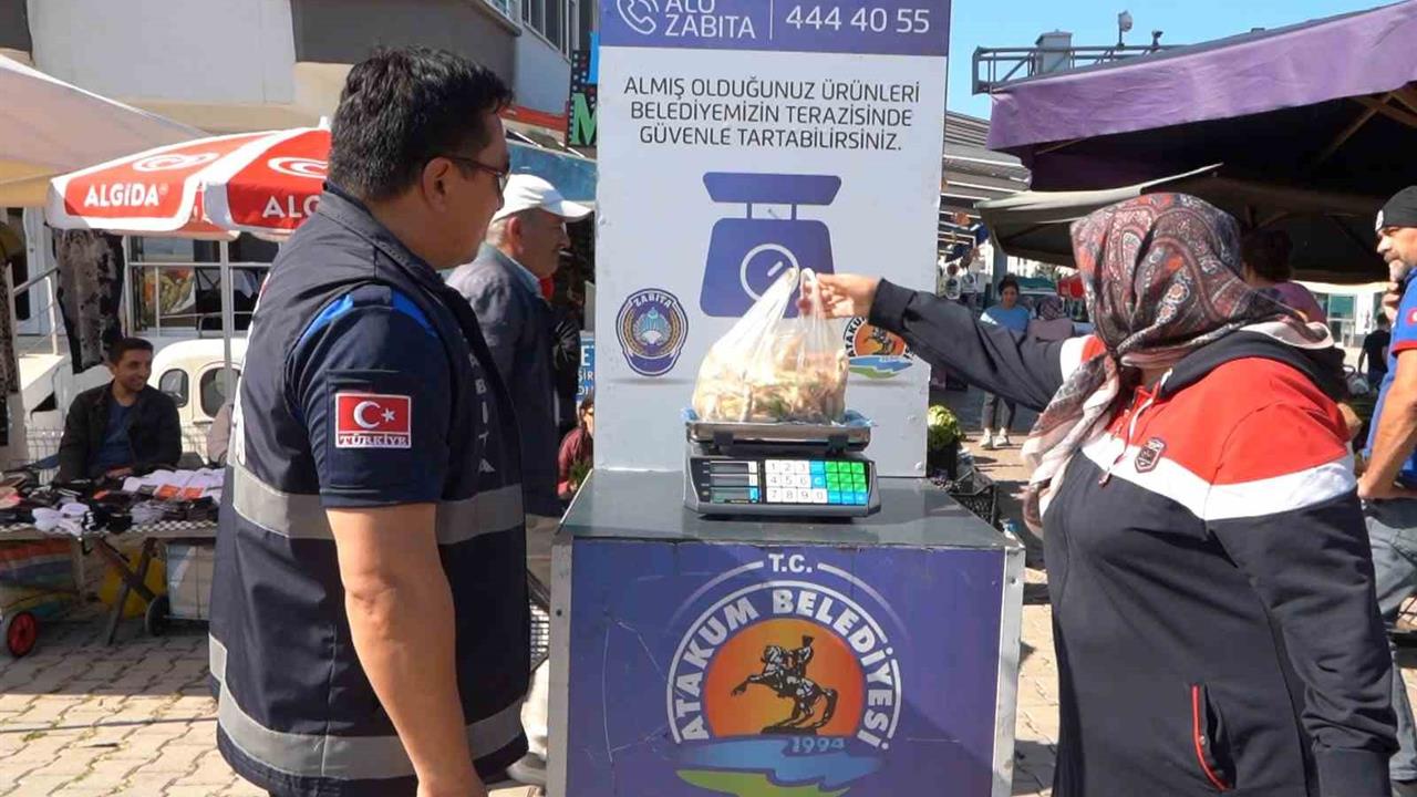 Atakum'da Semt Pazarlarında Tartı Hizmeti Başladı
