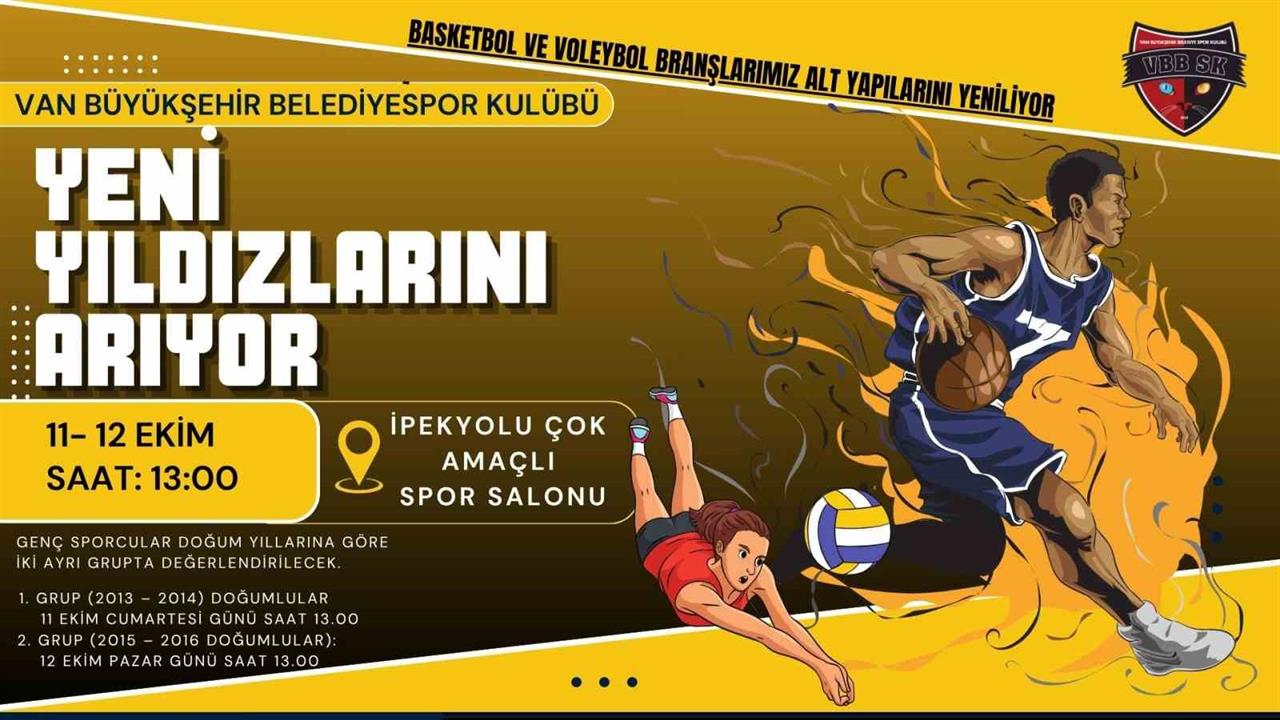 Van'da Yeni Yıldızlar Aranıyor: Voleybol ve Basketbol Seçmeleri Başlıyor