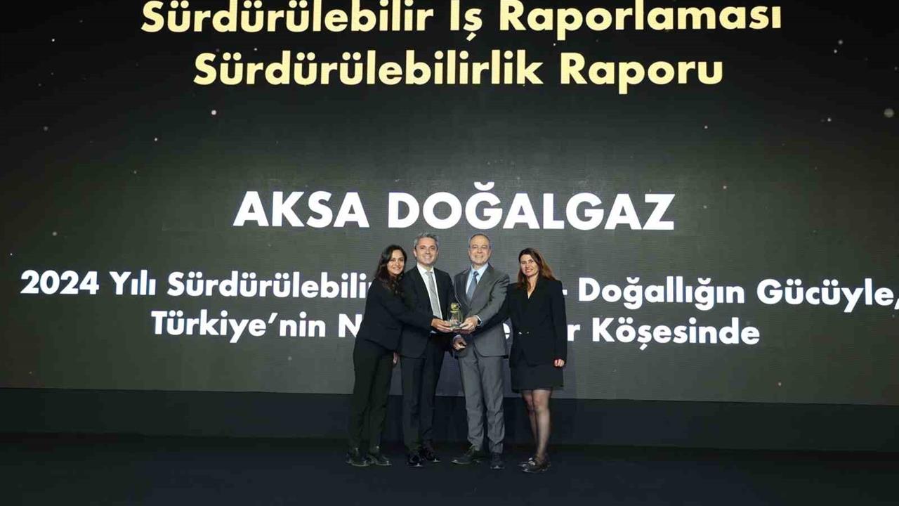 Aksa Doğalgaz Sürdürülebilirlik Raporu ile Ödüllendirildi