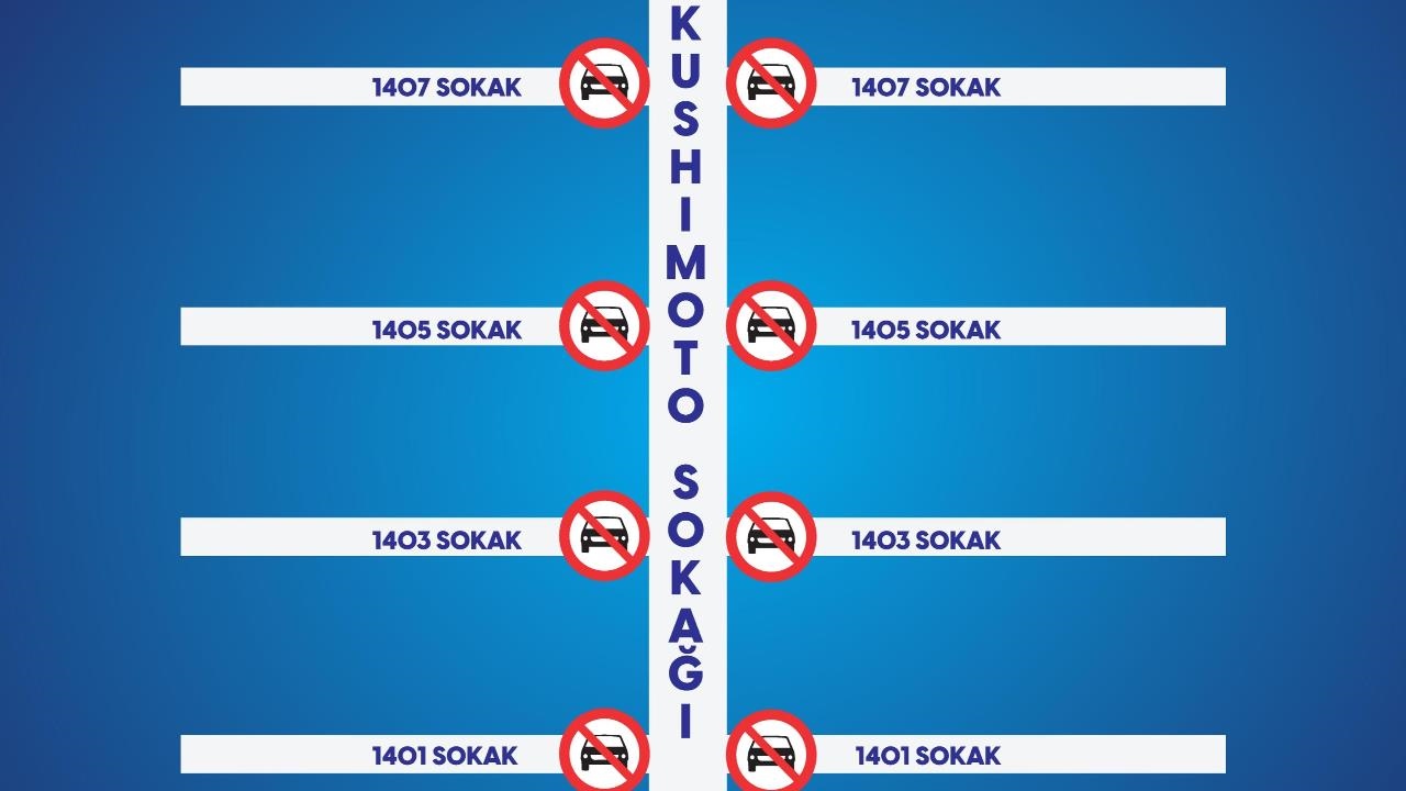 Mersin’de Kushimoto Sokağı Trafiğe Kapanıyor