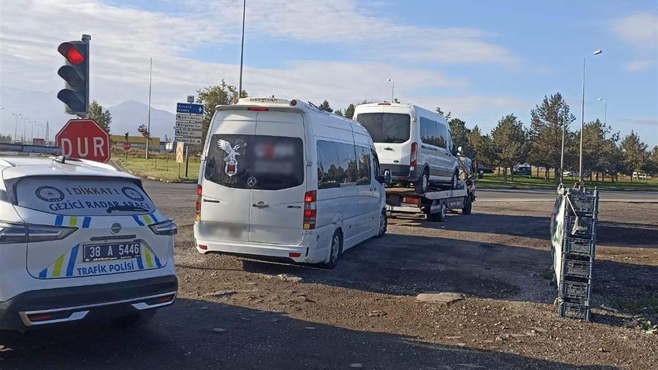 Kayseri'de Personel Servisleri Denetlendi