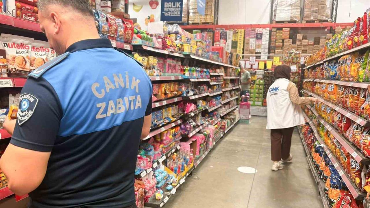 Canik'te Grosmarketlere Denetim Uygulandı