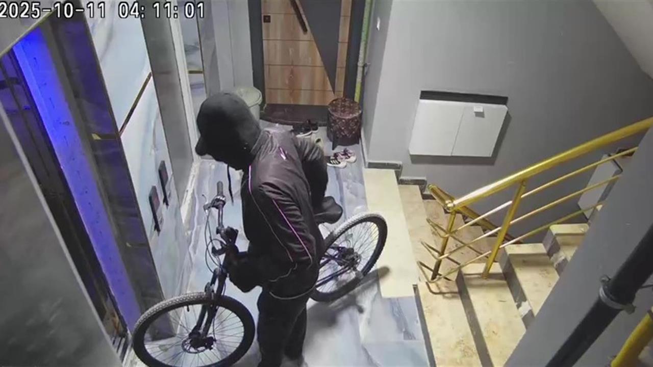 Adana'da Maskeli Hırsız Bisiklet Çaldı