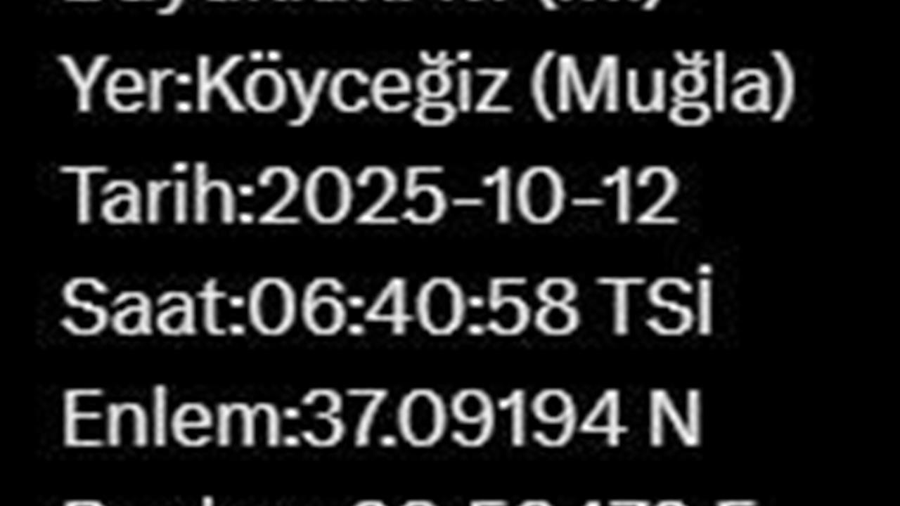 Muğla'da 4.1 Büyüklüğünde Deprem Gerçekleşti