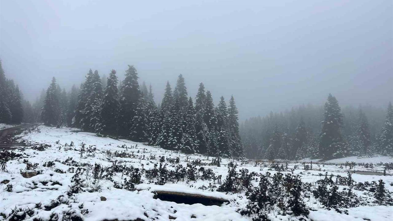 Bolu Yükseklerinde Kar Yağışı Etkili Oldu