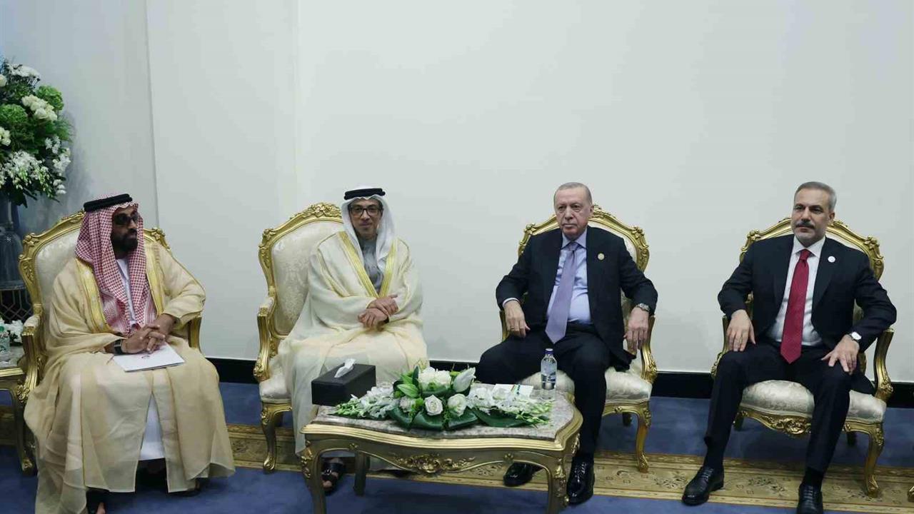 Cumhurbaşkanı Erdoğan, BAE Başkan Yardımcısı ile Görüştü