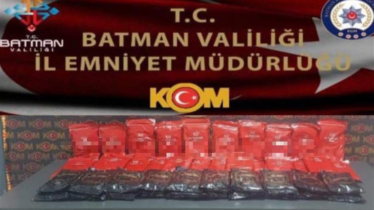 Batman'da 44 Kilogram Kaçak Nargile Tütünü Ele Geçirildi
