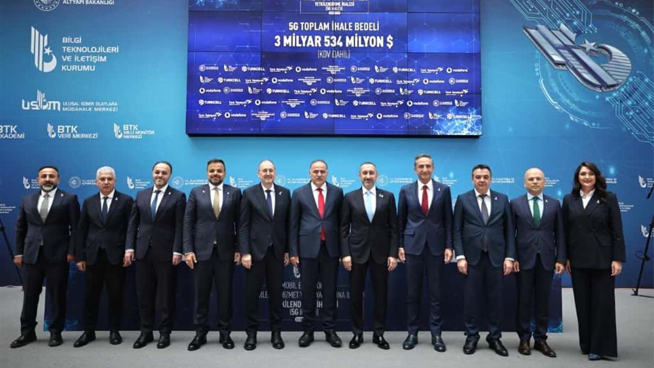 5G İhalesinde 3 Operatör 2,9 Milyar Dolar Teklif Verdi