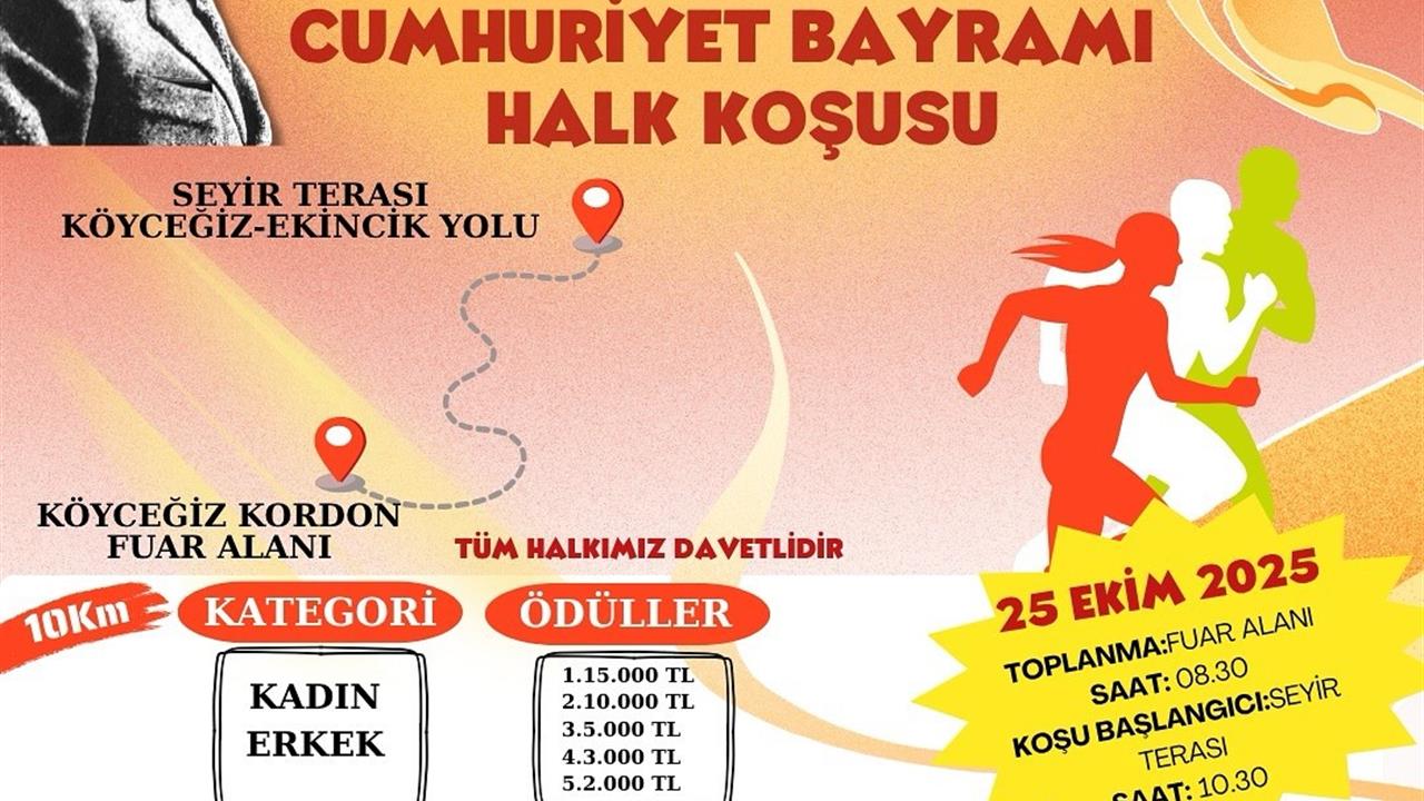 Köyceğiz'de Cumhuriyet Bayramı İçin Halk Koşusu Düzenlenecek