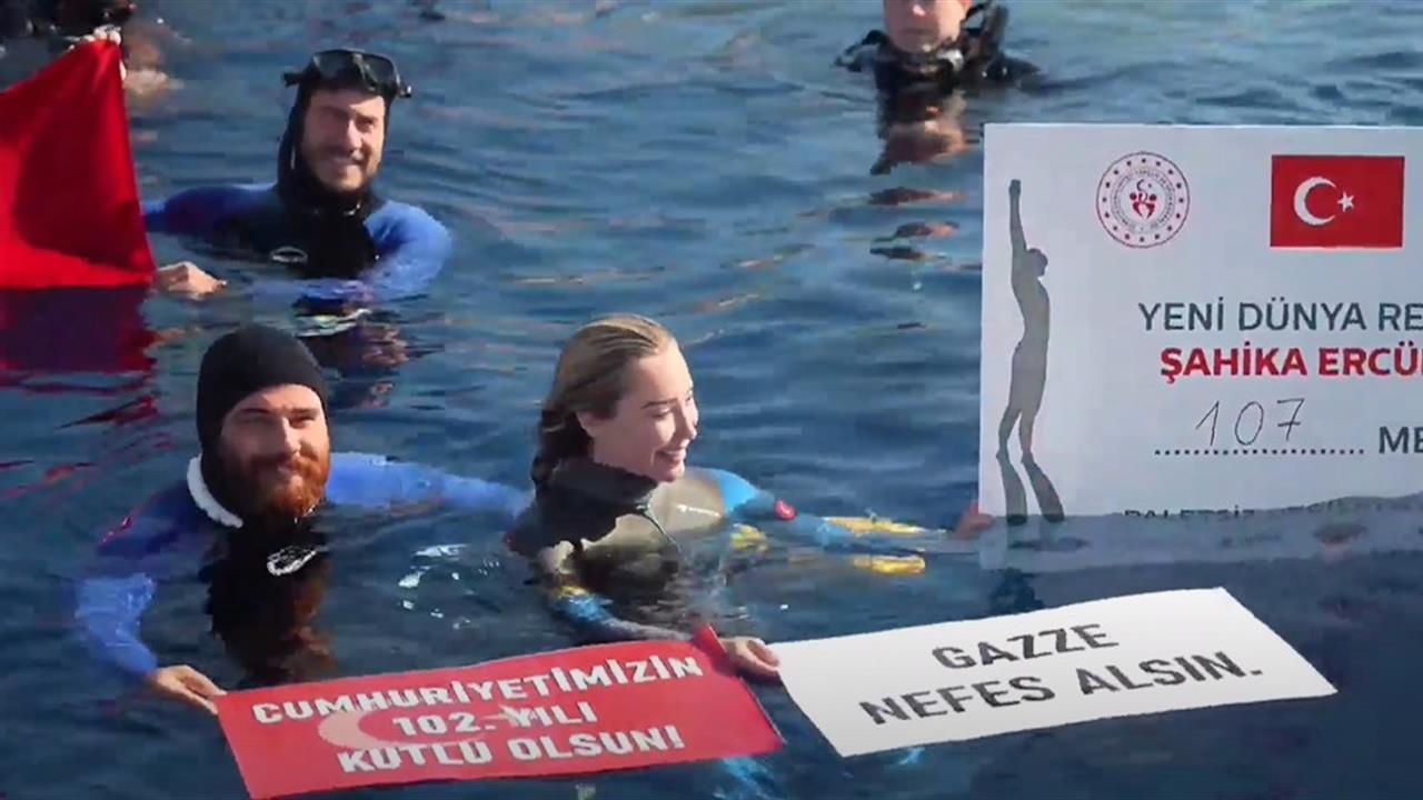 Şahika Ercümen, Antalya'da Dünya Rekoru Kırdı