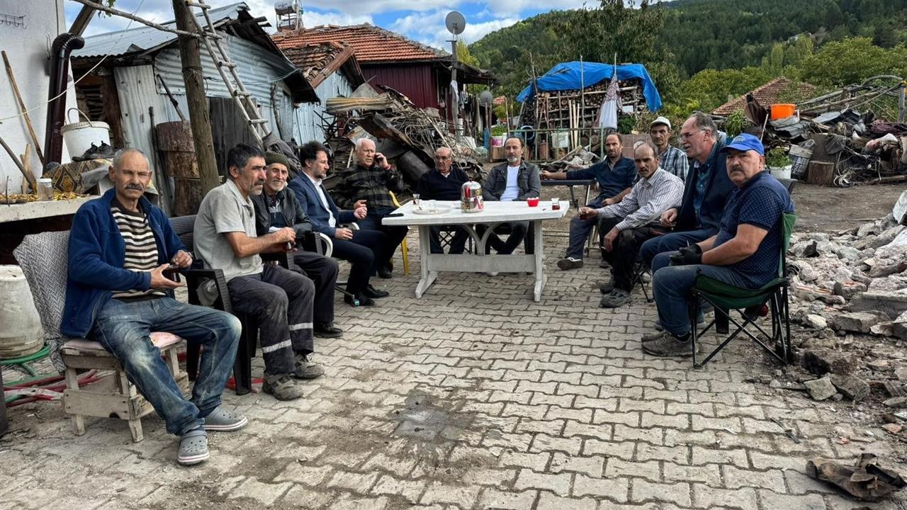 Kütahya'da Yangın Mağdurlarına Destek Ziyareti Yapıldı