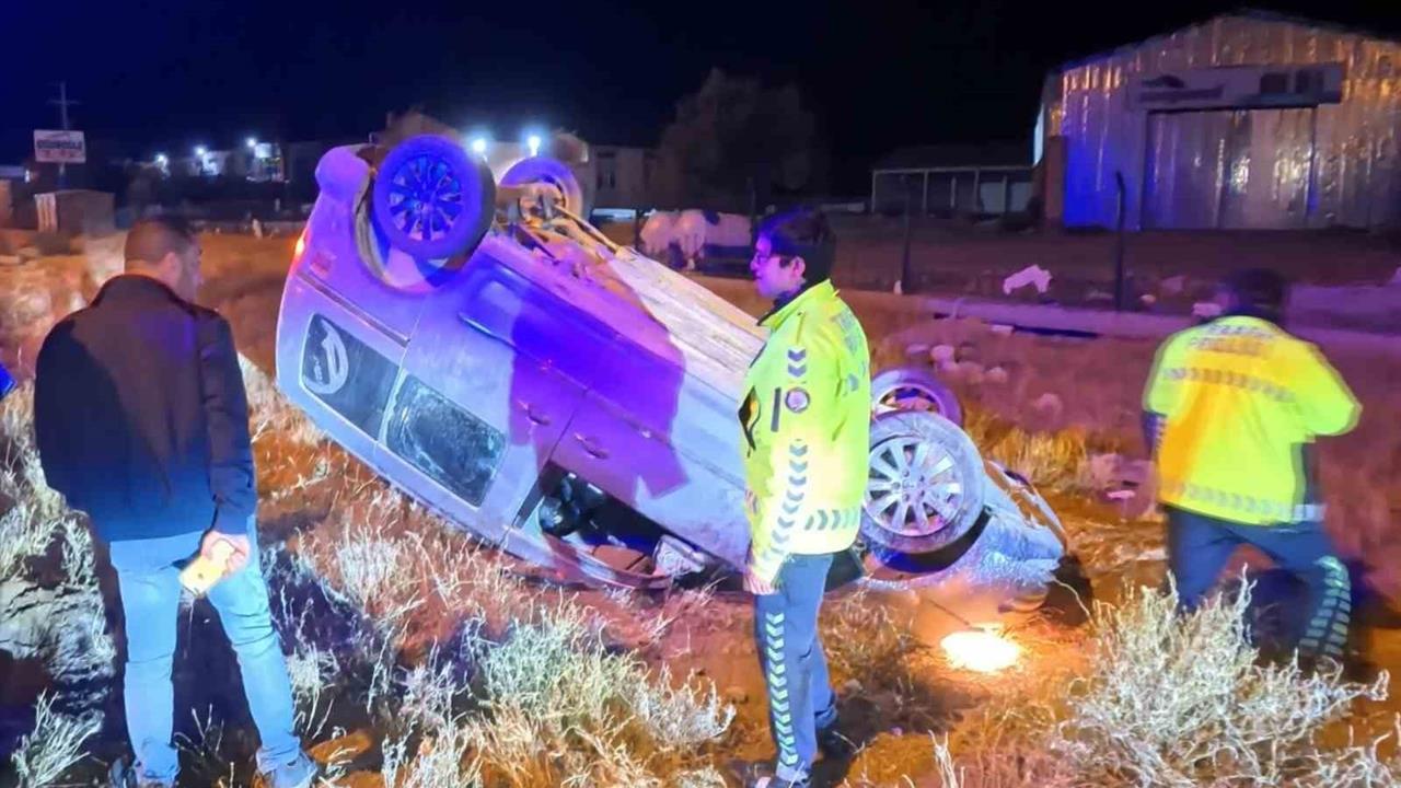 Aksaray'da Takla Atan Araç: Sürücü Kaçtı