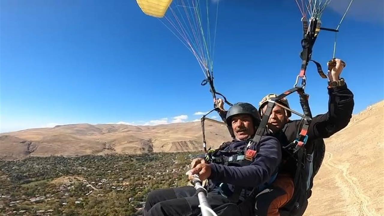 Adilcevaz semalarında yamaç paraşütü heyecanı - BİTLİS