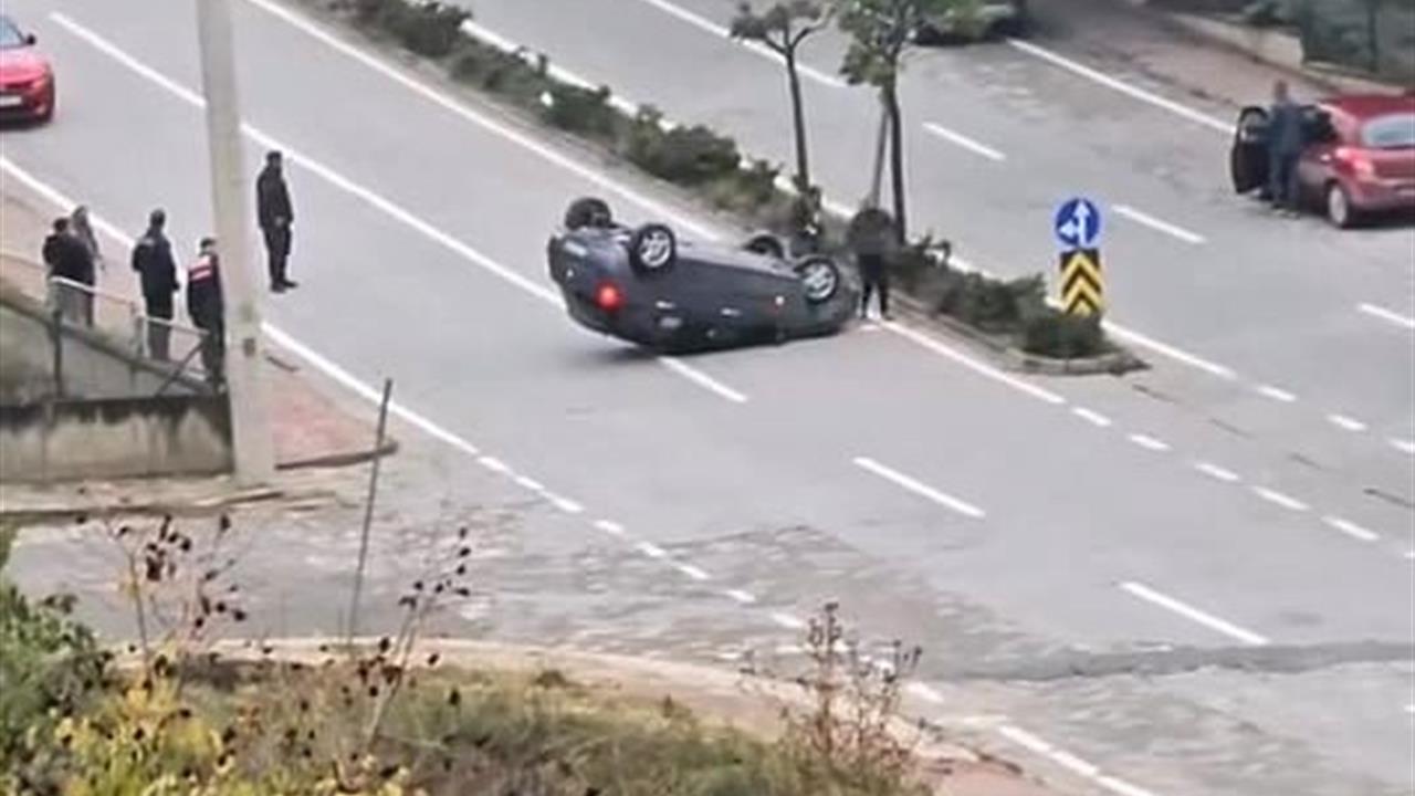 Kontrolden çıkan otomobil takla attı - BURSA