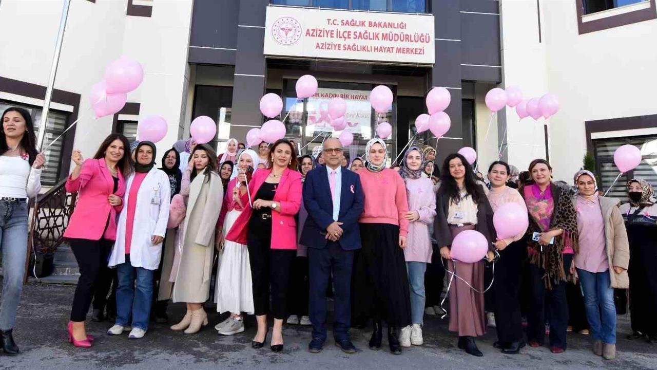 Erzurum'da Pembe Balonlarla Meme Kanseri Farkındalığı Oluşturuldu