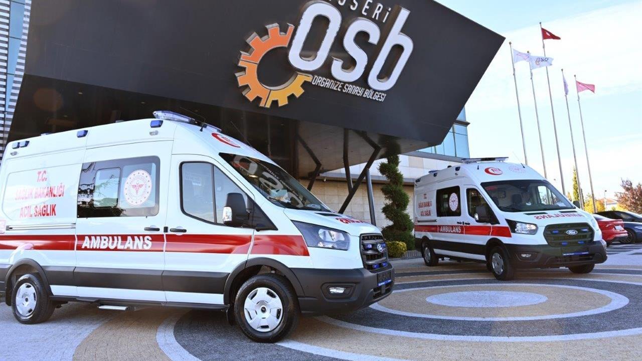 Kayseri'de Sağlık Müdürlüğü'ne 2 Ambulans Tahsis Edildi
