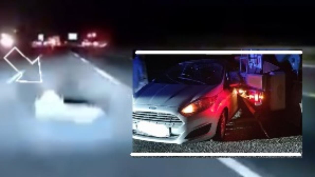 Mersin Tarsus OSB Yolunda Kopan TIR Lastiği Araçlara Zarar Verdi