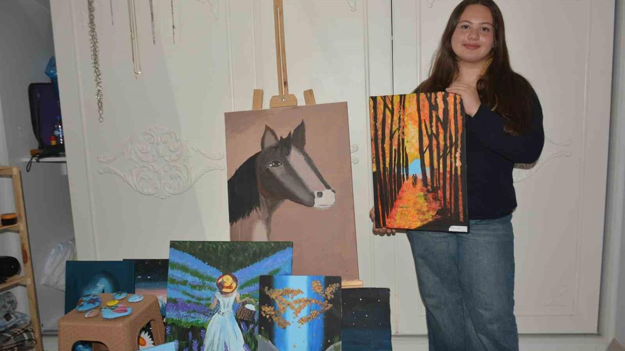 Ordu’da 13 Yaşındaki Tuğba Samar, Resim Tutkusunu Yaşıyor