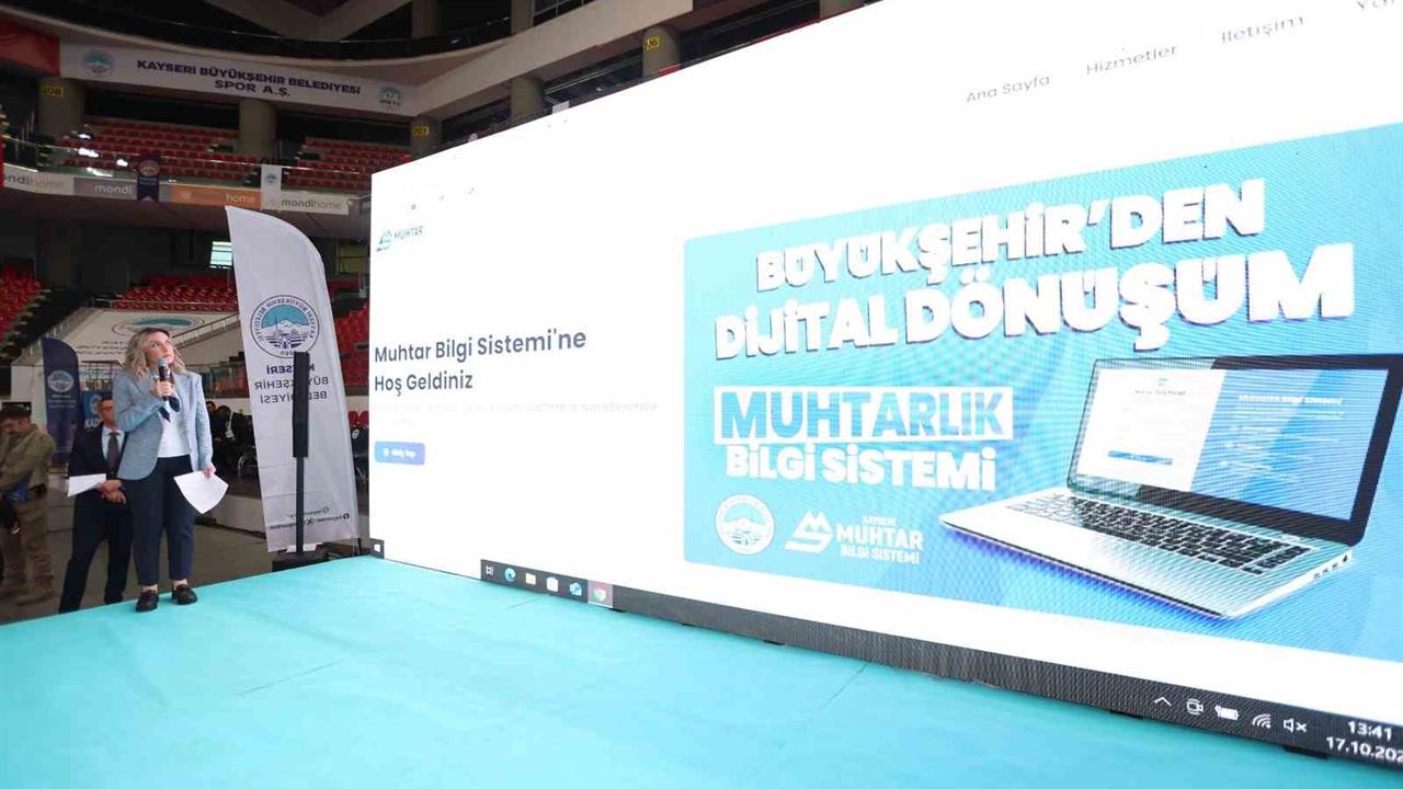 Kayseri'de Muhtar Bilgi Sistemi Hizmete Girdi