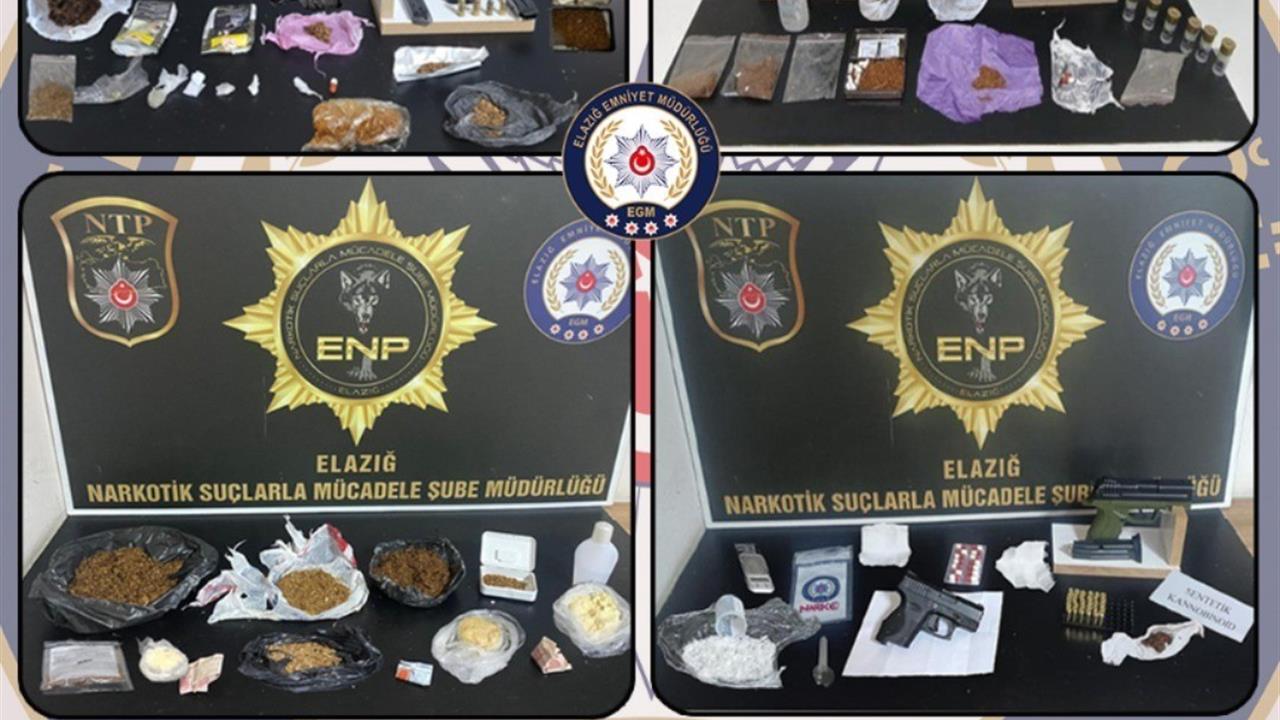 Elazığ'da Uyuşturucu Operasyonunda 16 Tutuklama Yapıldı