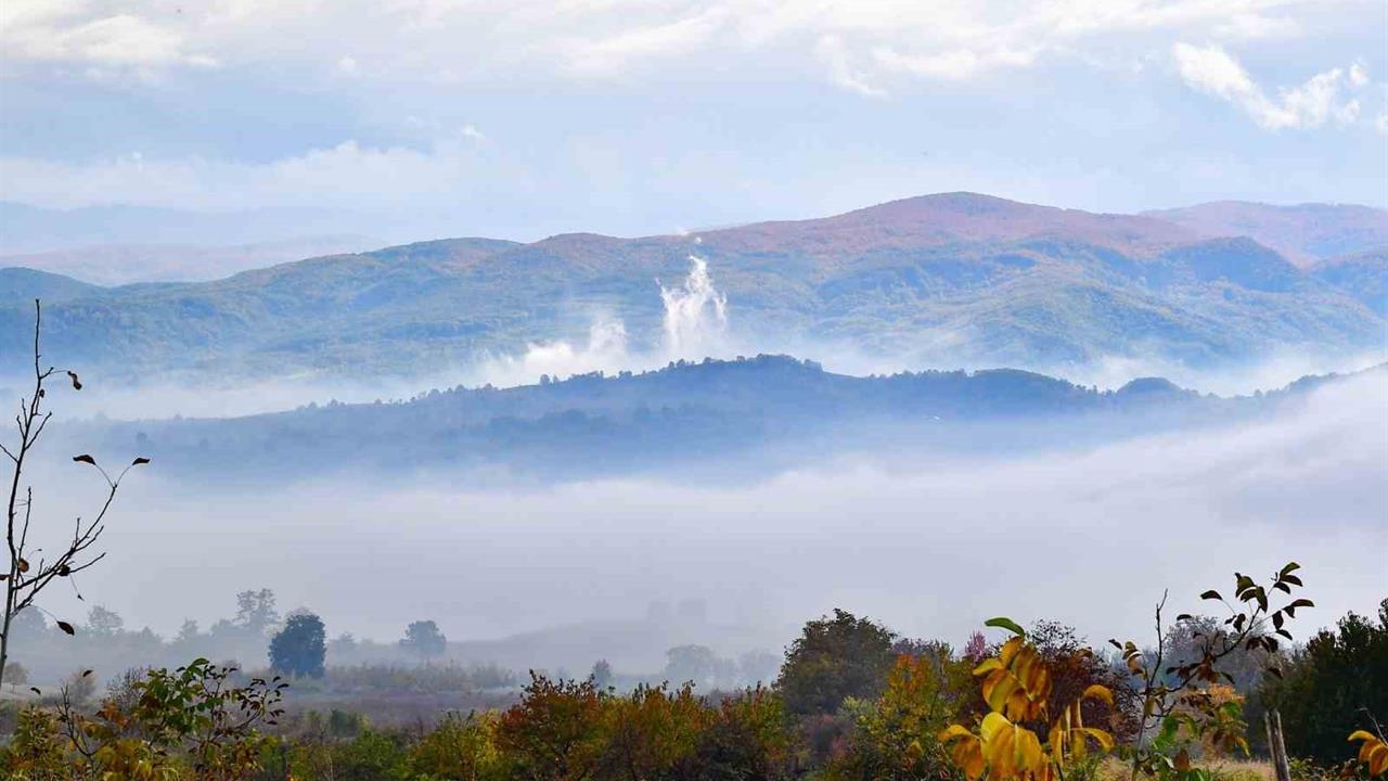 İnegöl'de Sonbahar Güzellikleri Dronla Görüntülendi